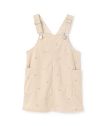 petit main | ハート刺しゅうコーデュロイジャンスカ(ジャンパースカート)