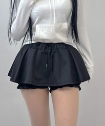 フリルレイヤード ミニスカート（インナーパンツ付き）