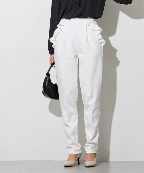 slattgir（スラットジール）の「高身長　エールダンボールフリルデザインパンツ（トールサイズ）（その他パンツ・レディース・オフホワイト/ネイビー・T5L/T4L/T3L/TLL/TL/TM）」の13枚目の写真