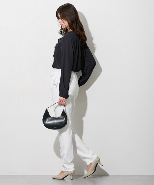 slattgir（スラットジール）の「高身長　エールダンボールフリルデザインパンツ（トールサイズ）（その他パンツ・レディース・オフホワイト/ネイビー・T5L/T4L/T3L/TLL/TL/TM）」の17枚目の写真