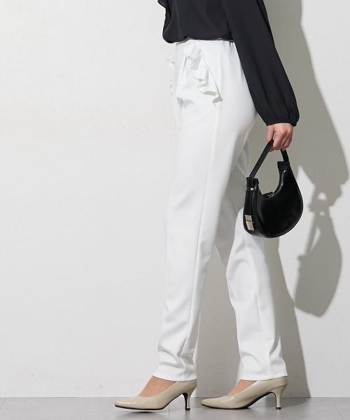 slattgir（スラットジール）の「高身長　エールダンボールフリルデザインパンツ（トールサイズ）（その他パンツ・レディース・オフホワイト/ネイビー・T5L/T4L/T3L/TLL/TL/TM）」の18枚目の写真