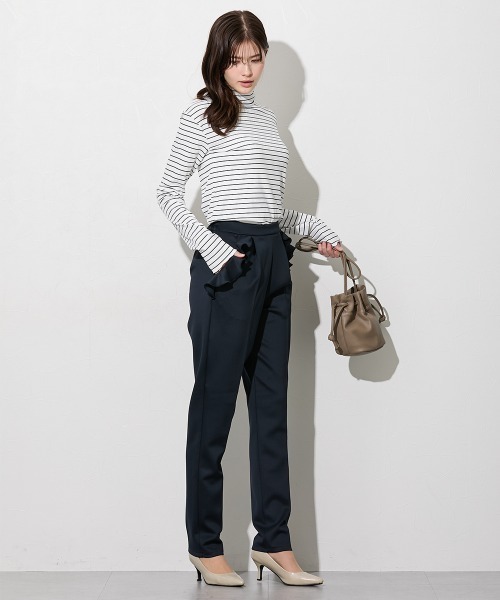 slattgir（スラットジール）の「高身長　エールダンボールフリルデザインパンツ（トールサイズ）（その他パンツ・レディース・オフホワイト/ネイビー・T5L/T4L/T3L/TLL/TL/TM）」の20枚目の写真