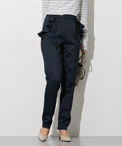 slattgir（スラットジール）の「高身長　エールダンボールフリルデザインパンツ（トールサイズ）（その他パンツ・レディース・オフホワイト/ネイビー・T5L/T4L/T3L/TLL/TL/TM）」の21枚目の写真