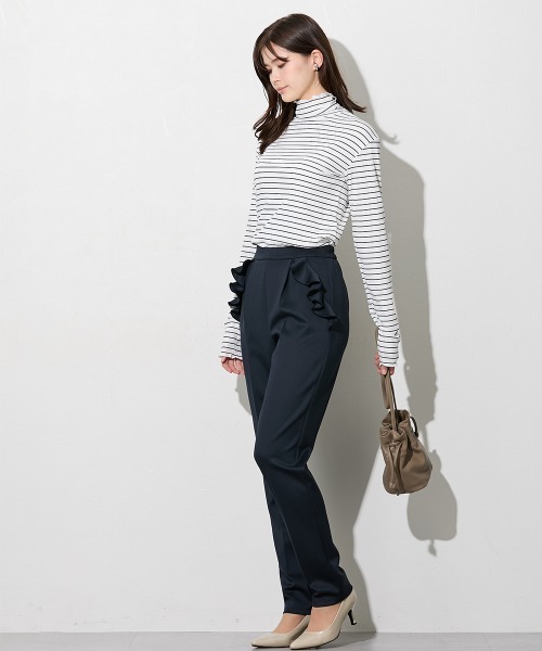slattgir（スラットジール）の「高身長　エールダンボールフリルデザインパンツ（トールサイズ）（その他パンツ・レディース・オフホワイト/ネイビー・T5L/T4L/T3L/TLL/TL/TM）」の7枚目の写真