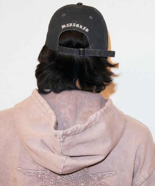 MAHAGRID（マハグリッド）の「mahagrid 『mahagrid/マハグリッド』 Vintage-Washed M Cap/ヴィンテージウォッシュMキャップ（キャップ・レディース・ブラック・FREE）」の4枚目の写真