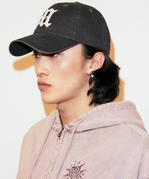 MAHAGRID（マハグリッド）の「mahagrid 『mahagrid/マハグリッド』 Vintage-Washed M Cap/ヴィンテージウォッシュMキャップ（キャップ・レディース・ブラック・FREE）」の3枚目の写真