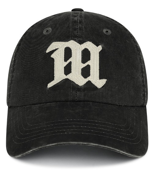 MAHAGRID（マハグリッド）の「mahagrid 『mahagrid/マハグリッド』 Vintage-Washed M Cap/ヴィンテージウォッシュMキャップ（キャップ・レディース・ブラック・FREE）」の6枚目の写真