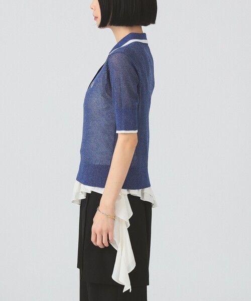 FRED PERRY（フレッドペリー）の「【別注】FRED PERRY / リブ ニット シャツ（ポロシャツ・レディース・ブラウン系その他4/ブルー・10）」の12枚目の写真