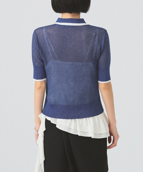 FRED PERRY（フレッドペリー）の「【別注】FRED PERRY / リブ ニット シャツ（ポロシャツ・レディース・ブラウン系その他4/ブルー・10）」の13枚目の写真