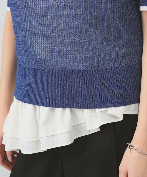 FRED PERRY（フレッドペリー）の「【別注】FRED PERRY / リブ ニット シャツ（ポロシャツ・レディース・ブラウン系その他4/ブルー・10）」の16枚目の写真