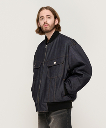 CARGOBROS（カーゴブロス）の「ノンフェイス デニムブルゾン ワークジャンパー (ブルー)（MA-1）」