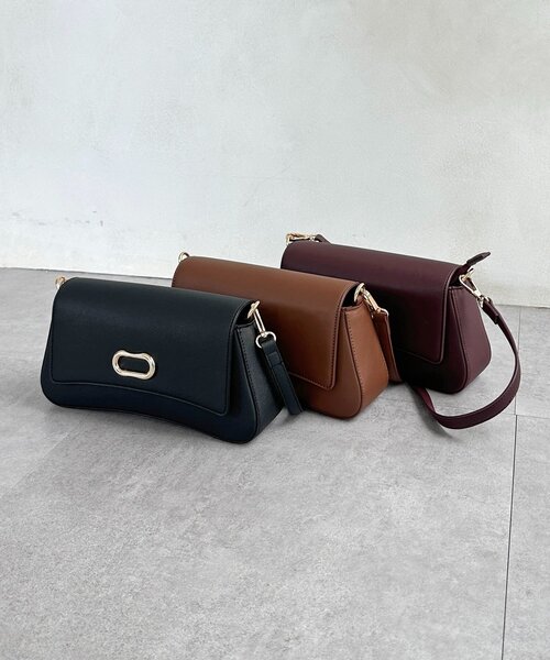 Thevon（ゼボン）の「ラウンドスクエアGLD/BAG（ショルダーバッグ・レディース・ブラック/ブラウン/ボルドー・FREE）」の17枚目の写真