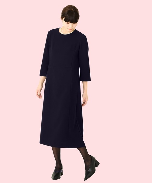 Ranerrh(ラネリ)の「【NAVY】フォーマルミニマルドレス【結婚式・入卒式・お受験】【オケージョン】(ワンピース・レディース・ネイビー・38)」の4枚目の写真