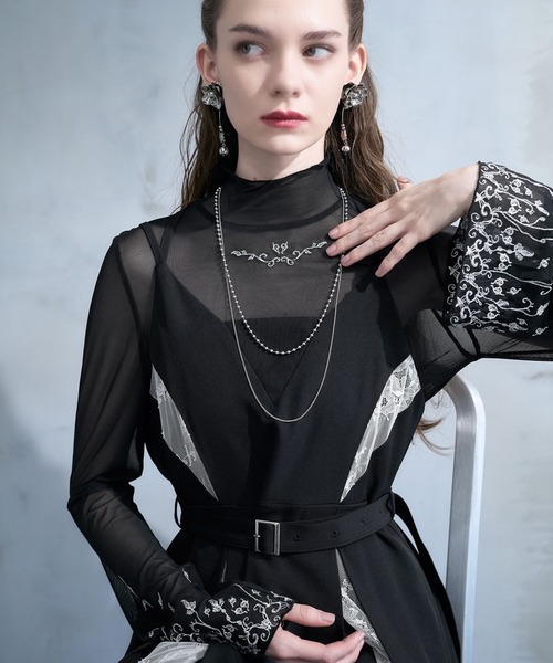 HARE（ハレ）の「【CEREMONY】シシュウシアートップス(HARE)（Tシャツ/カットソー・レディース・ブルー/ブラック・FREE）」の16枚目の写真