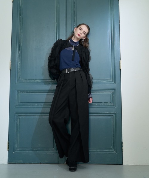 HARE（ハレ）の「【CEREMONY】シシュウシアートップス(HARE)（Tシャツ/カットソー・レディース・ブルー/ブラック・FREE）」の10枚目の写真