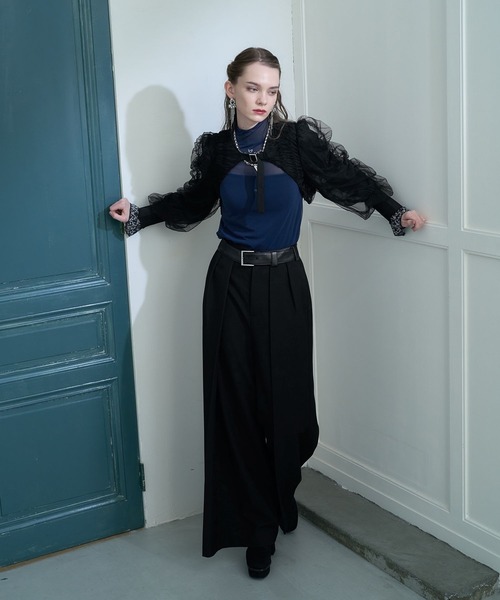 HARE（ハレ）の「【CEREMONY】シシュウシアートップス(HARE)（Tシャツ/カットソー・レディース・ブルー/ブラック・FREE）」の11枚目の写真