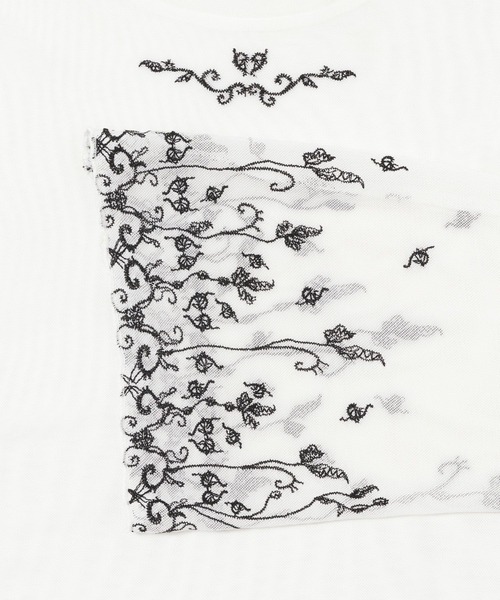 HARE(ハレ)の「【OCCASION】シシュウシアートップス(HARE)(Tシャツ/カットソー・レディース・ブルー/ブラック/ホワイト・FREE)」の5枚目の写真
