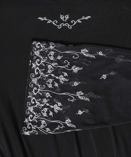 HARE(ハレ)の「【OCCASION】シシュウシアートップス(HARE)(Tシャツ/カットソー・レディース・ブルー/ブラック/ホワイト・FREE)」の7枚目の写真