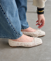 LE TALON | スクエアソフトレースバレエ(バレエシューズ)