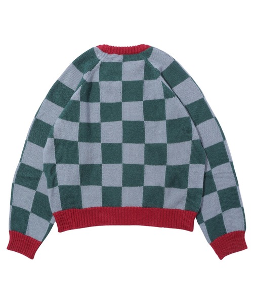 Stockholm Surfboard Club(ストックホルムサーフボードクラブ)の「STOCKHOLM SURFBORD CLUB Rag Check U2000105172(ニット/セーター・メンズ・グリーン・M)」の2枚目の写真