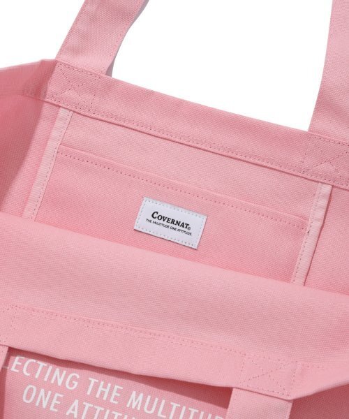 COVERNAT(カバーナット)の「フレッシュセリフロゴキャンバスバッグピンク(エコバッグ/サブバッグ・レディース・その他・FREE)」の6枚目の写真