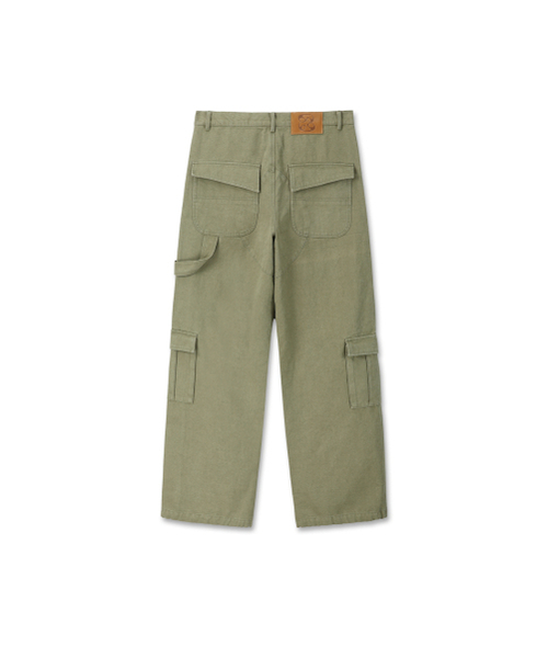 9999ARCHIVE(9999アーカイブ)の「Oblique Pocket Wide Cargo Pants(その他パンツ・レディース・カーキ・FREE/3/2)」の3枚目の写真