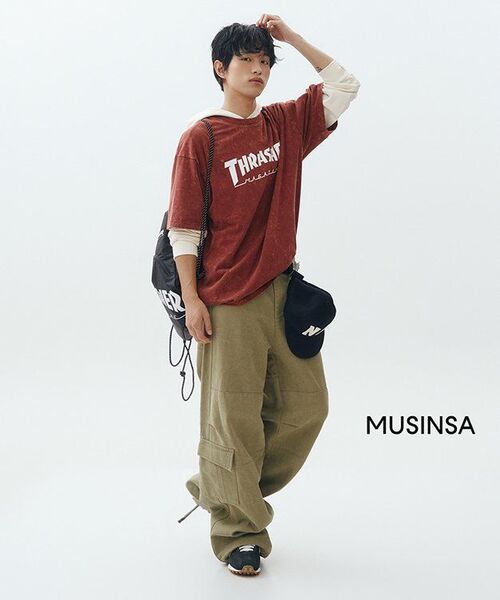 9999ARCHIVE(9999アーカイブ)の「Oblique Pocket Wide Cargo Pants(その他パンツ・レディース・カーキ・FREE/3/2)」の6枚目の写真