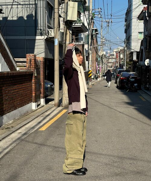 9999ARCHIVE(9999アーカイブ)の「Oblique Pocket Wide Cargo Pants(その他パンツ・レディース・カーキ・FREE/3/2)」の9枚目の写真