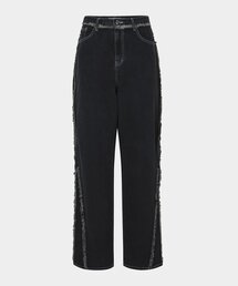 KISYNING（キシニング）の「24s denim line point wide (black)（デニムパンツ）」