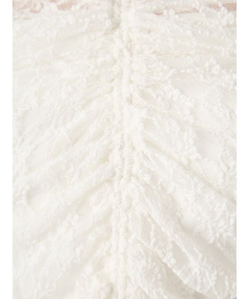 FRAY I.D(フレイアイディー)の「ドロストギャザーレーストップス(Tシャツ/カットソー・レディース・ホワイト/ピンク/ブラック・F)」の13枚目の写真