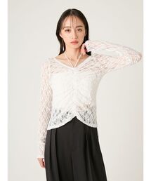 FRAY I.D | ドロストギャザーレーストップス(Tシャツ/カットソー)