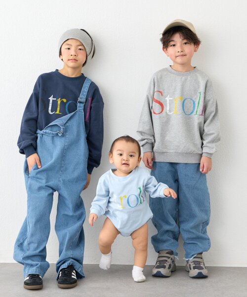 CIAOPANIC TYPY(チャオパニックティピー)の「【BABY】ミニ裏毛かすれカラーロゴロンパース(Tシャツ/カットソー・キッズ・サックスブルー/グレー/イエロー・80)」の17枚目の写真