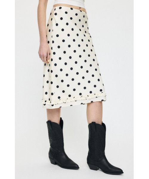 MOUSSY（マウジー）の「【26年SS新作】SATIN DOT スカート（スカート・レディース・ホワイト/ネイビー・2/1）」の18枚目の写真