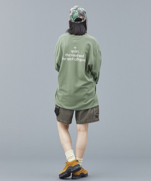 Liberaiders（リベレイダース）の「Liberaiders/リベレイダース CHAKRA L/S TEE フロスト加工 ロングスリーブ Tシャツ 2026年春夏（Tシャツ/カットソー・メンズ・グリーン/グレー・L）」の9枚目の写真