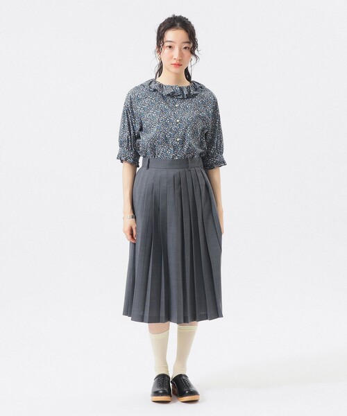 BEAMS BOY（ビームスボーイ）の「ミックス プリーツ スカート（スカート・レディース・グレー/ブラック・1/2）」の9枚目の写真