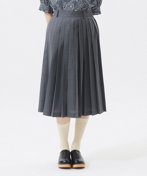BEAMS BOY（ビームスボーイ）の「ミックス プリーツ スカート（スカート・レディース・グレー/ブラック・1/2）」の12枚目の写真