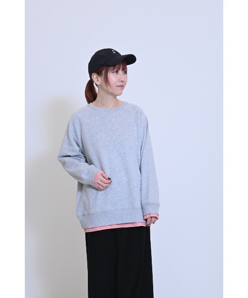 HEART MARKET（ハートマーケット）の「裏起毛レイヤード風プルオーバー（スウェット・レディース・ピンク/ナチュラル/グレー/ミント/スミクロ・FREE）」の7枚目の写真