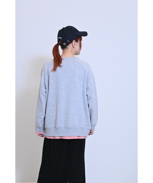 HEART MARKET（ハートマーケット）の「裏起毛レイヤード風プルオーバー（スウェット・レディース・ピンク/ナチュラル/グレー/ミント/スミクロ・FREE）」の9枚目の写真