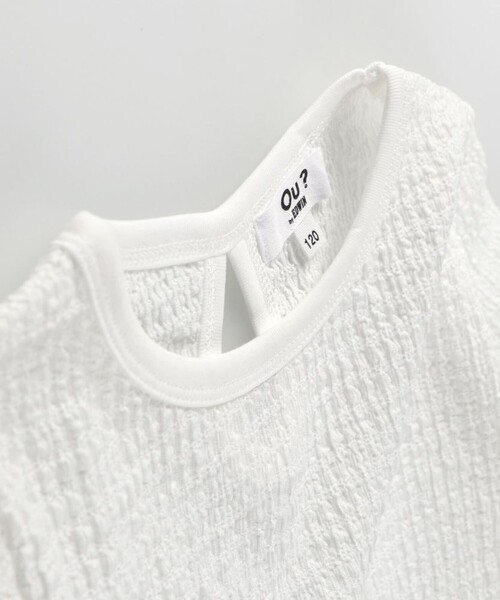 EDWIN（エドウィン）の「【Ou? by EDWIN】ぽこぽこ長袖Tシャツ（Tシャツ/カットソー・キッズ・サックスブルー/オフホワイト/ブラック・90/100/110/130/140/120/150）」の4枚目の写真