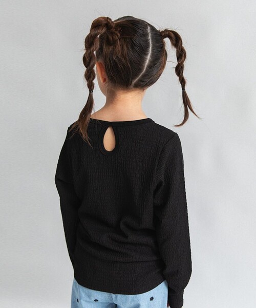 EDWIN（エドウィン）の「【Ou? by EDWIN】ぽこぽこ長袖Tシャツ（Tシャツ/カットソー・キッズ・サックスブルー/オフホワイト/ブラック・90/100/110/130/140/120/150）」の15枚目の写真