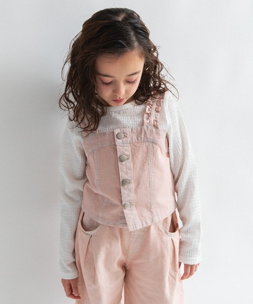 EDWIN（エドウィン）の「【Ou? by EDWIN】ぽこぽこ長袖Tシャツ（Tシャツ/カットソー・キッズ・サックスブルー/オフホワイト/ブラック・90/100/110/130/140/120/150）」の21枚目の写真