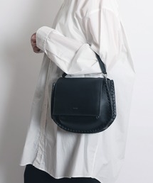 【YArKA/ヤーカ】real leather lace up 2way round bottom bag [lumm4] / レースアップ2ウェイラウンドバッグ