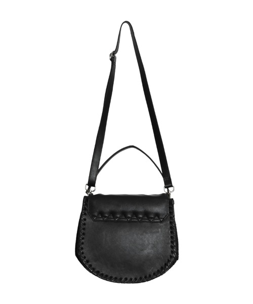 YArKA（ヤーカ）の「【YArKA/ヤーカ】real leather lace up 2way round bottom bag [lumm4] / レースアップ2ウェイラウンドバッグ（ハンドバッグ・レディース・ブラック・FREE）」の5枚目の写真
