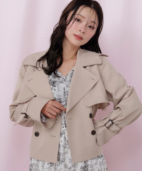 新品✨ジルバイジルスチュアート　チュールフレアトレンチ　ベルト　ベージュ　S 楽天市場】【SALE／60%OFF】｜美人百花4月号掲載商品｜チュールフレア