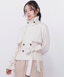 JILL by JILL STUART | スタンドカラーショートトレンチコート(トレンチコート)