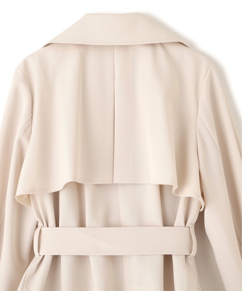 JILL by JILL STUART（ジルバイジルスチュアート）の「スタンドカラーショートトレンチコート（トレンチコート・レディース・ホワイト/ベージュ/ピンク・SMALL/MEDIUM）」の4枚目の写真