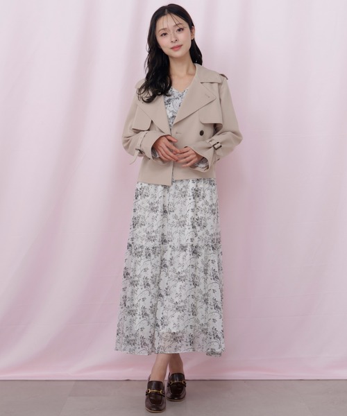 JILL by JILL STUART（ジルバイジルスチュアート）の「スタンドカラーショートトレンチコート（トレンチコート・レディース・ホワイト/ベージュ/ピンク・SMALL/MEDIUM）」の14枚目の写真