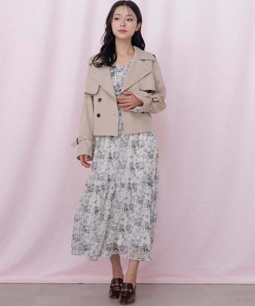 JILL by JILL STUART（ジルバイジルスチュアート）の「スタンドカラーショートトレンチコート（トレンチコート・レディース・ホワイト/ベージュ/ピンク・SMALL/MEDIUM）」の12枚目の写真