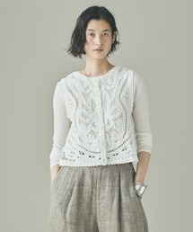 Curensology（カレンソロジー）の「Curensology(カレンソロジー) レース2WAYニットベスト（ベスト）」