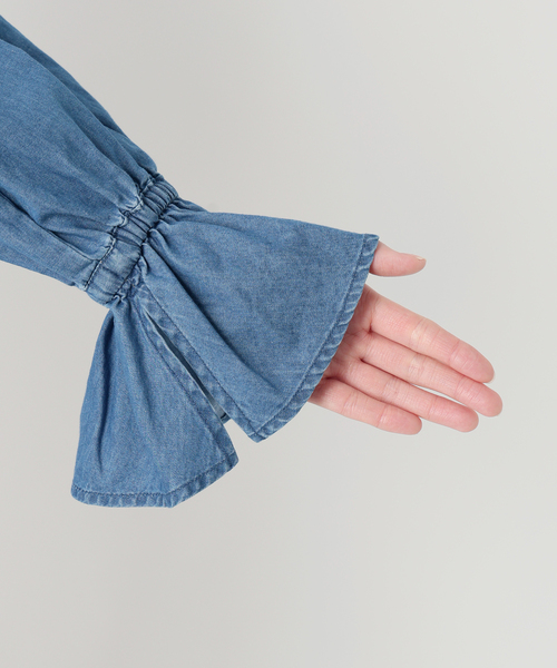 JOURNAL STANDARD relume（ジャーナルスタンダード　レリューム）の「《追加》ライトデニムスタンドカラーブラウス（シャツ/ブラウス・レディース・ブルー/ネイビー・FREE）」の18枚目の写真